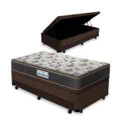 Cama Box Baú e Auxiliar Solteiro + Colchão de Espuma D45 - Probel - Gu