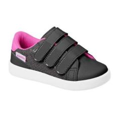 Tênis Infantil Joy Menina Carinho Preto Camin 3200-10-Feminino