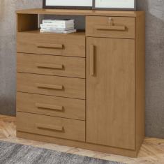 Cômoda 1 Porta 6 Gavetas 1 Nicho Da Vinci