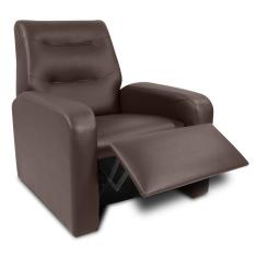 Poltrona Reclinável Classic Material Sintético 2 Posições Matrix Marrom
