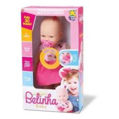 Boneca Belinha Baby Fala 30 Frases - C/ Chupeta - Divertoys
