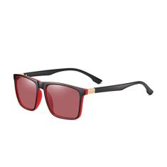 Óculos de sol polarizados Estiloso Quadrado Casual Oley Com Proteção Uv 400 (Vermelho)