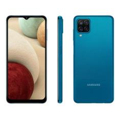 Smartphone Samsung Galaxy A12 64Gb Azul 4G - 4Gb Ram 6,5 Câm. Quadrupl