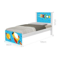 Cama Solteiro Foguete Espacial