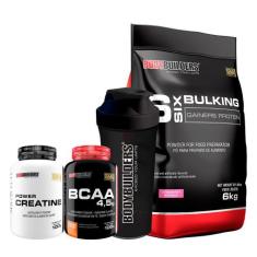 Kit Bulking Protein 6kg + Creatina 100g + BCAA 100g + Coqueteleira - B