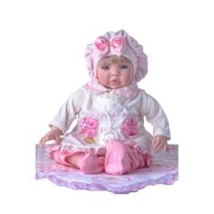 Boneca Bebê Reborn Princesa Larinha Loira 53Cm 20 Acessórios
