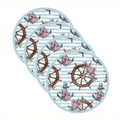 Sousplat Nautico 2 - NSW, 4 Peças, Sem base