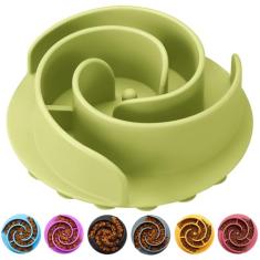 Tigela de alimentação lenta para cães, tigela Animire de silicone macio de alimentação lenta para cães pequenos, médios e grandes, compatível com tigelas regulares e elevadas para cães