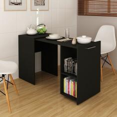 Escrivaninha Retrátil Para Escritório Me4170 Preto