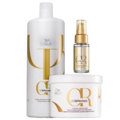 Kit Shampoo Máscara e Óleo Wella Oil Reflections