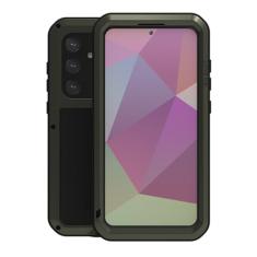 LOVE MEI Capa para Samsung Galaxy S24+/S24 Plus, capa de proteção de corpo inteiro, resistente, resistente, militar, de alumínio, metal à prova de choque, com vidro temperado, para Galaxy S24+/S24