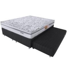 Cama Box com Auxiliar e Colchão Queen Firme Espuma D28 158x198m BF Col