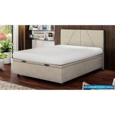 Base Cama Baú Casal Linho - SkyBox - SKYBOX BOX E BAÚS, Bege