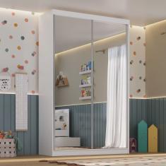 Guarda Roupa Infantil/juvenil 2 Portas de Espelho 2 Gavetas