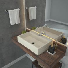 Kit Cuba RT55 com Torneira 1198 Metal e Válvula 1 Polegada e Sifão Pvc e Flexível Compace