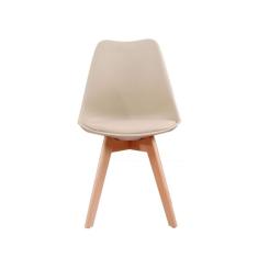 Cadeira Madeira Maciça E Polipropileno Leda Rivatti Nude