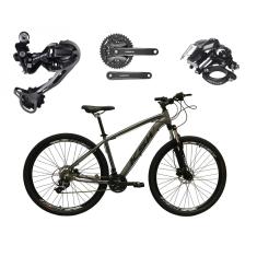 Bicicleta Aro 29 Ksw Xlt 27v K7 Câmbio Shimano Deore Freios a Disco Hidráulicos Suspensão com Trava-Unissex