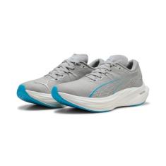 PUMA Tênis de corrida masculino Deviate Nitro 3, Cinza Echo/Speed Blue, 43
