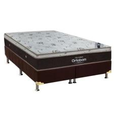 Cama Box King: Colchão Molas Ortobom SuperPocket Sleep King Látex + Ba