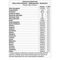 Whey Protein Isolado Isolate Definition 1,8 Kg - Body Action-Unissex