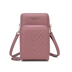 Pequena bolsa tiracolo para celular para mulheres, mini bolsa de ombro, carteira, porta-cartões