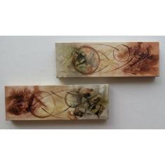 Quadro abstrato decorativo 20x60cm