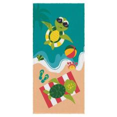 Toalha De Banho Infantil Felpuda Estampada 60Cm X 1,10M Anim