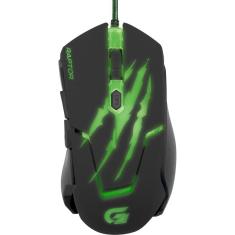 Mouse Gamer Fortrek Raptor Séries OM-801 USB 3200Dpi Preto/Verde