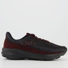 Tenis Olympikus Urano 2 Preto e Vermelho-Masculino