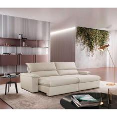 Sofá Filadélfia Linho 02 Módulos 120cm B25cm Meu Sofá Online A302 Linho Branco