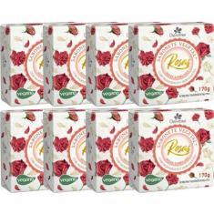 8UN Sabonete Vegetal Rosas Vermelhas 170G Davene