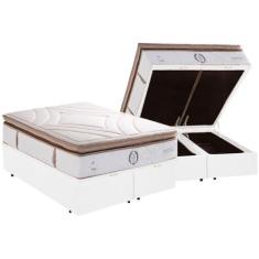 Cama Box Baú King + Colchão Herval Imperatore C1654 Molas Ensacadas 19