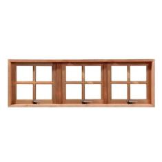 Janela Maxim-Ar Quadriculada 60cm Reta em Madeira Maciça Cedro Arana C