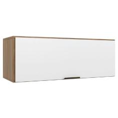 Armário Aéreo Geladeira De Cozinha E Lavanderia 1 Porta 0,80m Módulo Suspenso Nogal/branco Batrol Nogal/bran