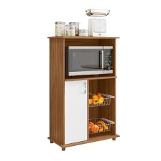 Balcão Para Cozinha Freijó/branco Nt3075 Notável Móveis Freijó/branco