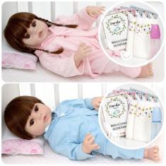 Boneco Reborn Gêmeos Realista 52cm Pode Dar Banho Enxoval - Cegonha Re