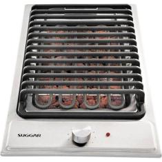 Cooktop Elétrico Inox Barbecue Churrasqueira Com Grelha 220V
