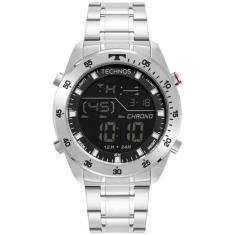 Relógio Technos Masculino Chrono Prata Bj3589Aa1K - Prata