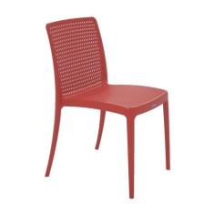 Cadeira Plastica Monobloco Isabelle Vermelha - Tramontina