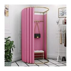 Guarda-roupa Vestiário Portátil Móvel Simples Provador Expositor Semicírculo Cortina Armário para Shopping Lojas de Roupas armário