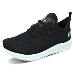 Tênis Colméia Esportivo Evoltenn Academia Calce Fácil Leve e Confortável PtoBco-Masculino