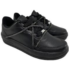 Tênis Vizzano Strass Casual Cadarço Feminino-Feminino