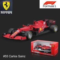 Carrinho Fórmula 1 Ferrari Sf21 55 Miniatura 1:43 Bburago