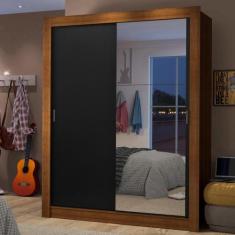 Guarda-Roupa Solteiro Madesa Dallas 2 Portas de Correr com Espelho 2 G