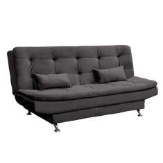 Sofá-Cama 2 Lugares Salomé Veludo Chumbo - Modern