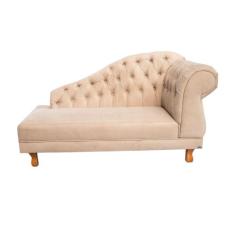 Sofá Chesterfield Elisabeth Divã 1,43m- Veludo Nude / decoração, sala,