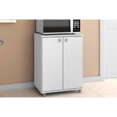 Balcão Multiuso Cozinha ASM155 c/ 2 Portas Branco - Movelbento