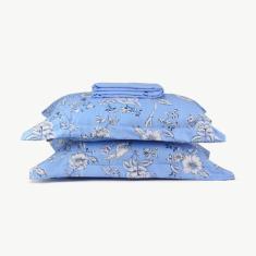 Jogo Lençol S/Elástico King 400 Fios 3 Pçs Estampado - Casa Di Valle, 