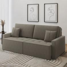 Sofá 3 Lugares 212 X 100 X 90 Cm Veludo Tomie Yescasa