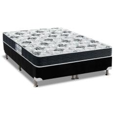 Cama Box King: Colchão Espuma Probel D28 Prodormir Advanced + Base Crc Suede Gray(193X203)
